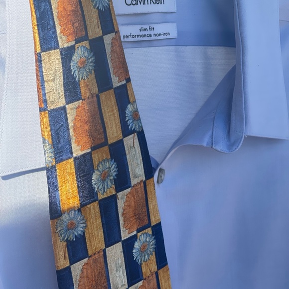 Calvin Klein Slim Fit Men’s Dress Shirt 17 1/2 - Picture 14 of 16